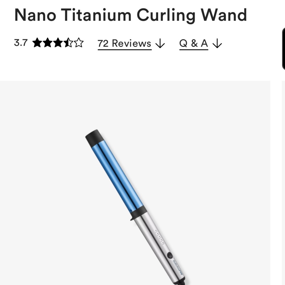 Babybliss pro nano titanium curling wand